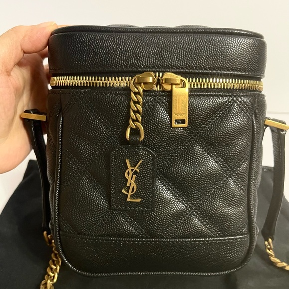 Saint Laurent 80s Vanity Grain de Poudre Quilted Shoulder Bag - Picture 6 of 12